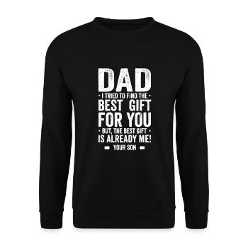 Meilleur père de fils frères et sœurs adolescents Papa Fathers Day - Sweat-shirt Unisexe - noir - Devant - Alina (178cm) & Michal (187cm)