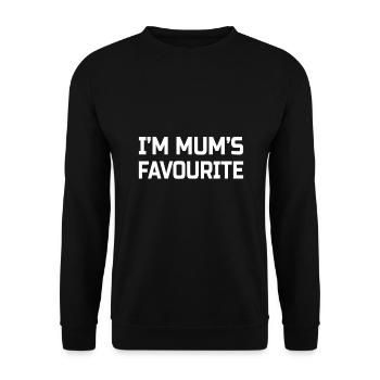 I'm Mum's Favourite Funny Siblings - Unisex Sweatshirt - black - Front - Alina (178cm) & Michal (187cm)
