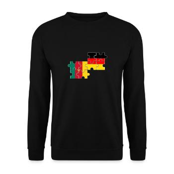 Cameroun Allemagne Drapeau Camerounais allemands - Sweat-shirt Unisexe - noir - Devant - Alina (178cm) & Michal (187cm)
