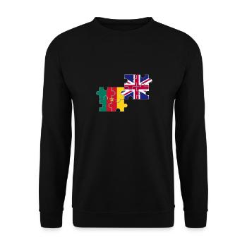 Cameroun Drapeau du Royaume-Uni Cameroun britannique - Sweat-shirt Unisexe - noir - Devant - Alina (178cm) & Michal (187cm)