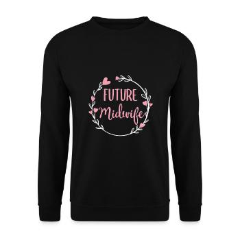 Futures sages-femmes Sages-femmes Étudiante en sage-femme - Sweat-shirt Unisexe - noir - Devant - Alina (178cm) & Michal (187cm)