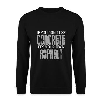 Nana vom Geburtstagskind Bauarbeiter Bday - Unisex Pullover - Schwarz - Vorne - Alina (178cm) & Michal (187cm)