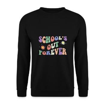 School's Out Forever Teacher Retirement Boho - Unisex Pullover - Schwarz - Vorne - Alina (178cm) & Michal (187cm)