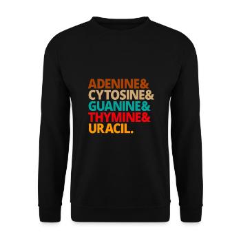 Nucléobases Professeur de biologie Biologiste ADN - Sweat-shirt Unisexe - noir - Devant - Alina (178cm) & Michal (187cm)