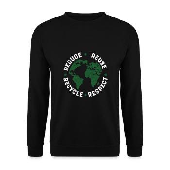Jour de la Terre, Journée de l’environnement des enseignants - Sweat-shirt Unisexe - noir - Devant - Alina (178cm) & Michal (187cm)