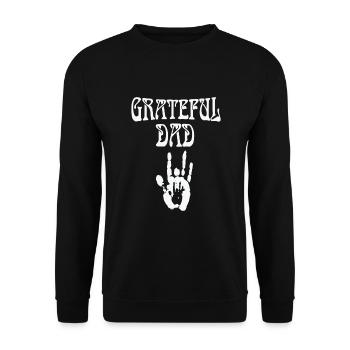 Dankbarer Vatertag - Unisex Pullover - Schwarz - Vorne - Alina (178cm) & Michal (187cm)