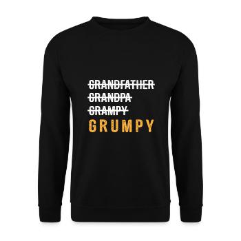 Grandfather Grandpa Grampy Grumpy Father's Day - Unisex Sweatshirt - black - Front - Alina (178cm) & Michal (187cm)