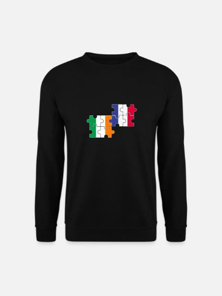 Irlande France Drapeau Français Irlandais - Sweat-shirt Unisexe - noir