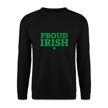 Fier irlandais Irlande Irlandais Irlandais - Sweat-shirt Unisexe - noir - Devant - Alina (178cm) & Michal (187cm)