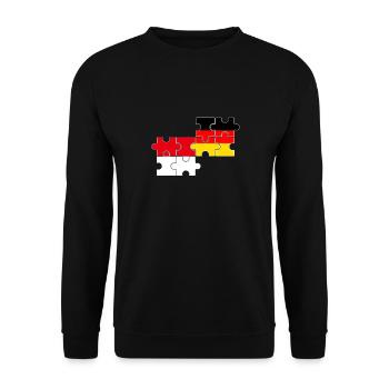 Indonesia Germany Flag German Indonesian - Unisex Sweatshirt - black - Front - Alina (178cm) & Michal (187cm)