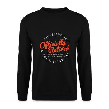 La légende a officiellement pris sa retraite Funny Retirement - Sweat-shirt Unisexe - noir - Devant - Alina (178cm) & Michal (187cm)