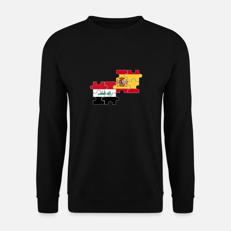 Irak Espagne Drapeau Espagnol Irakien - Sweat-shirt Unisexe - noir