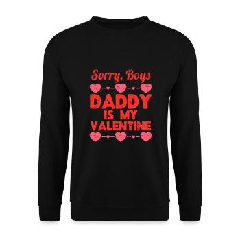 Fille désolé garçon papa est ma petite fille de la Saint-Valentin - Sweat-shirt Unisexe - noir - Devant - Alina (178cm) & Michal (187cm)