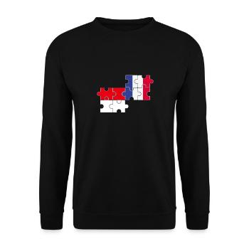 Indonésie France Drapeau Indonésien - Sweat-shirt Unisexe - noir - Devant - Alina (178cm) & Michal (187cm)