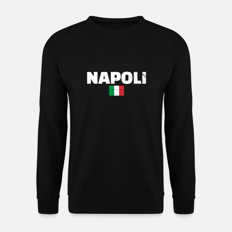 Napoli Vintage Italien Italienische Flagge - Unisex Pullover - Schwarz