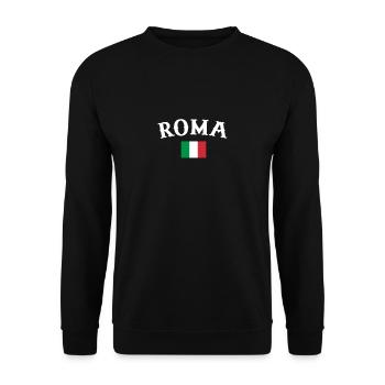 Rome Italie drapeau italien italien - Sweat-shirt Unisexe - noir - Devant - Alina (178cm) & Michal (187cm)
