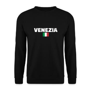 Venezia Vintage Italie Drapeau Italien - Sweat-shirt Unisexe - noir - Devant - Alina (178cm) & Michal (187cm)