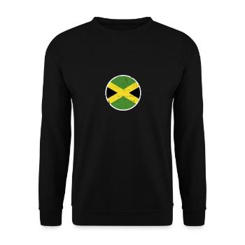 Jamaica Vintage Jamaican Flag Jamaican - Unisex Sweatshirt - black - Front - Alina (178cm) & Michal (187cm)