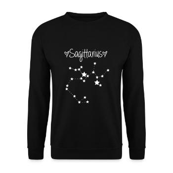 Sagittarius Zodiac Sign Horoscope November - Unisex Sweatshirt - black - Front - Alina (178cm) & Michal (187cm)