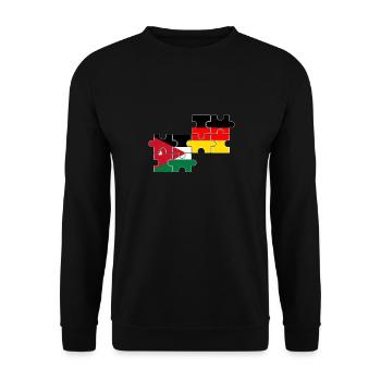 Jordanie Allemagne Drapeau Jordaniens allemands - Sweat-shirt Unisexe - noir - Devant - Alina (178cm) & Michal (187cm)