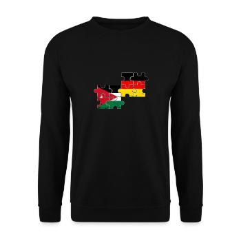 Jordanie Allemagne Vintage Flag Jordanien - Sweat-shirt Unisexe - noir - Devant - Alina (178cm) & Michal (187cm)