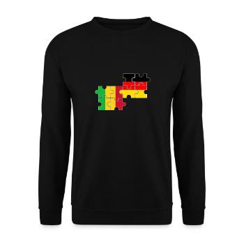 Mali Germany Flag German Malians - Unisex Sweatshirt - black - Front - Alina (178cm) & Michal (187cm)