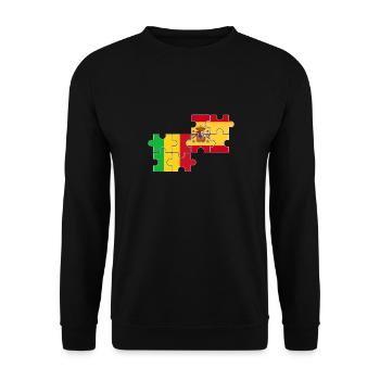 Mali Spain Flag Spanish Malian - Unisex Sweatshirt - black - Front - Alina (178cm) & Michal (187cm)