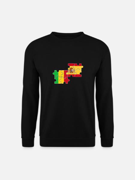 Mali Spain Flag Spanish Malian - Unisex Sweatshirt - black