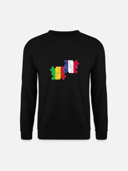 Mali France Flag French Malians - Unisex Sweatshirt - black