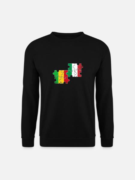 Mali Italie Drapeau Vintage Italien Malien - Sweat-shirt Unisexe - noir
