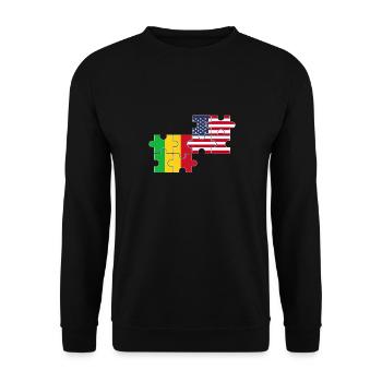 Mali USA Flag Maliens américains - Sweat-shirt Unisexe - noir - Devant - Alina (178cm) & Michal (187cm)