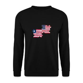 Liberia USA Flag Libériens américains - Sweat-shirt Unisexe - noir - Devant - Alina (178cm) & Michal (187cm)