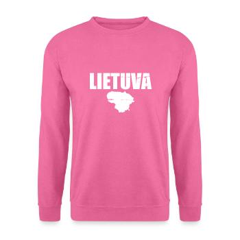 Lietuva Vintage Map Lithuania Lithuanian Lithuanians - Unisex Sweatshirt - pink - Front