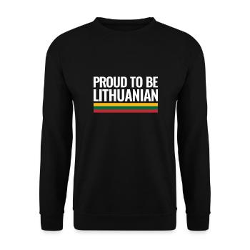 Proud To Be Lithuanian Lithuanian Lithuanian Flag - Unisex Sweatshirt - black - Front - Alina (178cm) & Michal (187cm)