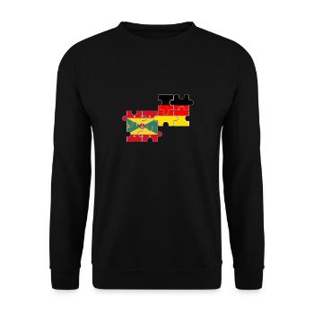 Grenada Deutschland Flagge Deutsch Grenader - Unisex Pullover - Schwarz - Vorne - Alina (178cm) & Michal (187cm)