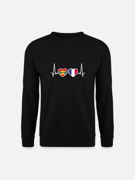 Grenade Grenade Grenade Heartbeat Flag - Sweat-shirt Unisexe - noir