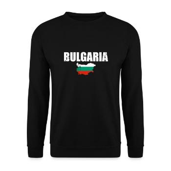 Bulgarie Carte Vintage Drapeau bulgare Bulgare - Sweat-shirt Unisexe - noir - Devant - Alina (178cm) & Michal (187cm)