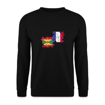 Grenade Grenade Grenade Drapeau Vintage de la Grenade - Sweat-shirt Unisexe - noir - Devant - Alina (178cm) & Michal (187cm)