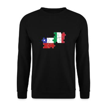 Chile Italy Flag Italian Chilean - Unisex Sweatshirt - black - Front - Alina (178cm) & Michal (187cm)