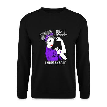 Dementia Warrior Unbreakable - Sensibilisation à la démence - Sweat-shirt Unisexe - noir - Devant - Alina (178cm) & Michal (187cm)