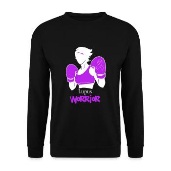Lupus-Bewusstsein für Frauen, Lupus-Bewusstsein - Unisex Pullover - Schwarz - Vorne - Alina (178cm) & Michal (187cm)