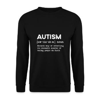 Sensibilisation aux troubles autistiques Autiste - Sweat-shirt Unisexe - noir - Devant - Alina (178cm) & Michal (187cm)