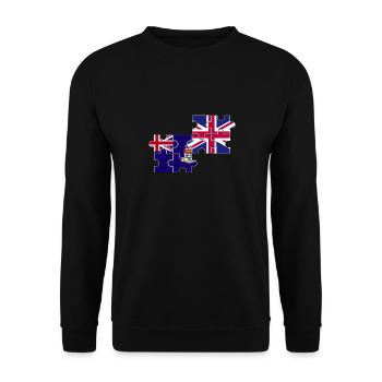 Îles Caïmans Drapeau britannique - Sweat-shirt Unisexe - noir - Devant - Alina (178cm) & Michal (187cm)