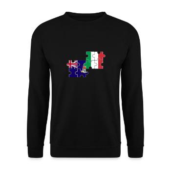 Îles Caïmans Italie Drapeau italien - Sweat-shirt Unisexe - noir - Devant - Alina (178cm) & Michal (187cm)