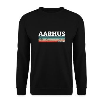 Aarhus Denmark Vintage Danish Retro Dane - Unisex Sweatshirt - black - Front - Alina (178cm) & Michal (187cm)