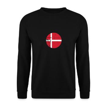 Denmark Vintage Danish Flag Dane - Unisex Sweatshirt - black - Front - Alina (178cm) & Michal (187cm)