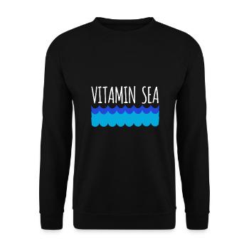 Vitamine Mer Drôle Bord de Mer Amoureux de l’Océan Eau Froide - Sweat-shirt Unisexe - noir - Devant - Alina (178cm) & Michal (187cm)