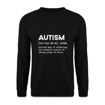 Sensibilisation aux troubles autistiques Autiste - Sweat-shirt Unisexe - noir - Devant - Alina (178cm) & Michal (187cm)