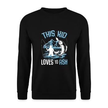 Les enfants de ce gamin adorent pêcher les garçons pêcheurs - Sweat-shirt Unisexe - noir - Devant - Alina (178cm) & Michal (187cm)