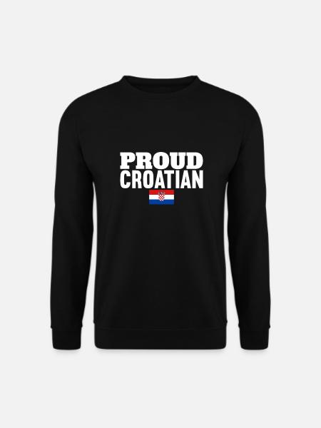 Fier croate Croatie Drapeau croate Croate - Sweat-shirt Unisexe - noir